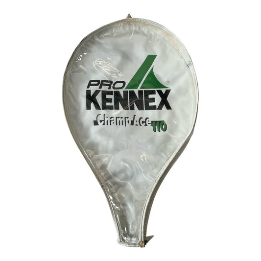Vintage Pro Kennex Champ Ace 110 Tennis Racket Cover Clear Vinyl Front