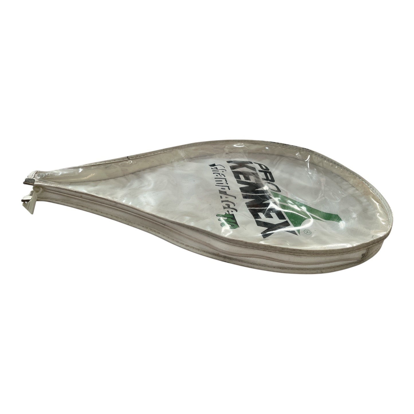 Vintage Pro Kennex Champ Ace 110 Tennis Racket Cover Clear Vinyl Front