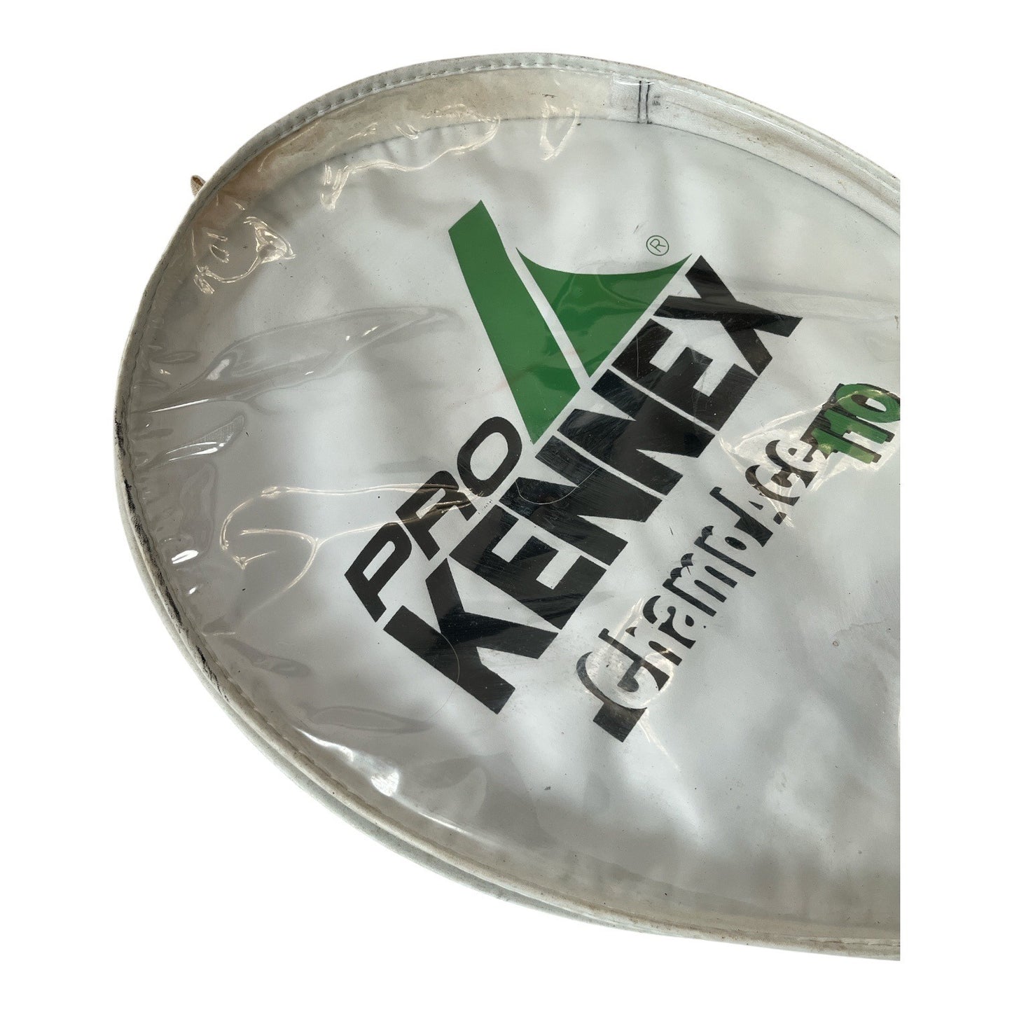 Vintage Pro Kennex Champ Ace 110 Tennis Racket Cover Clear Vinyl Front