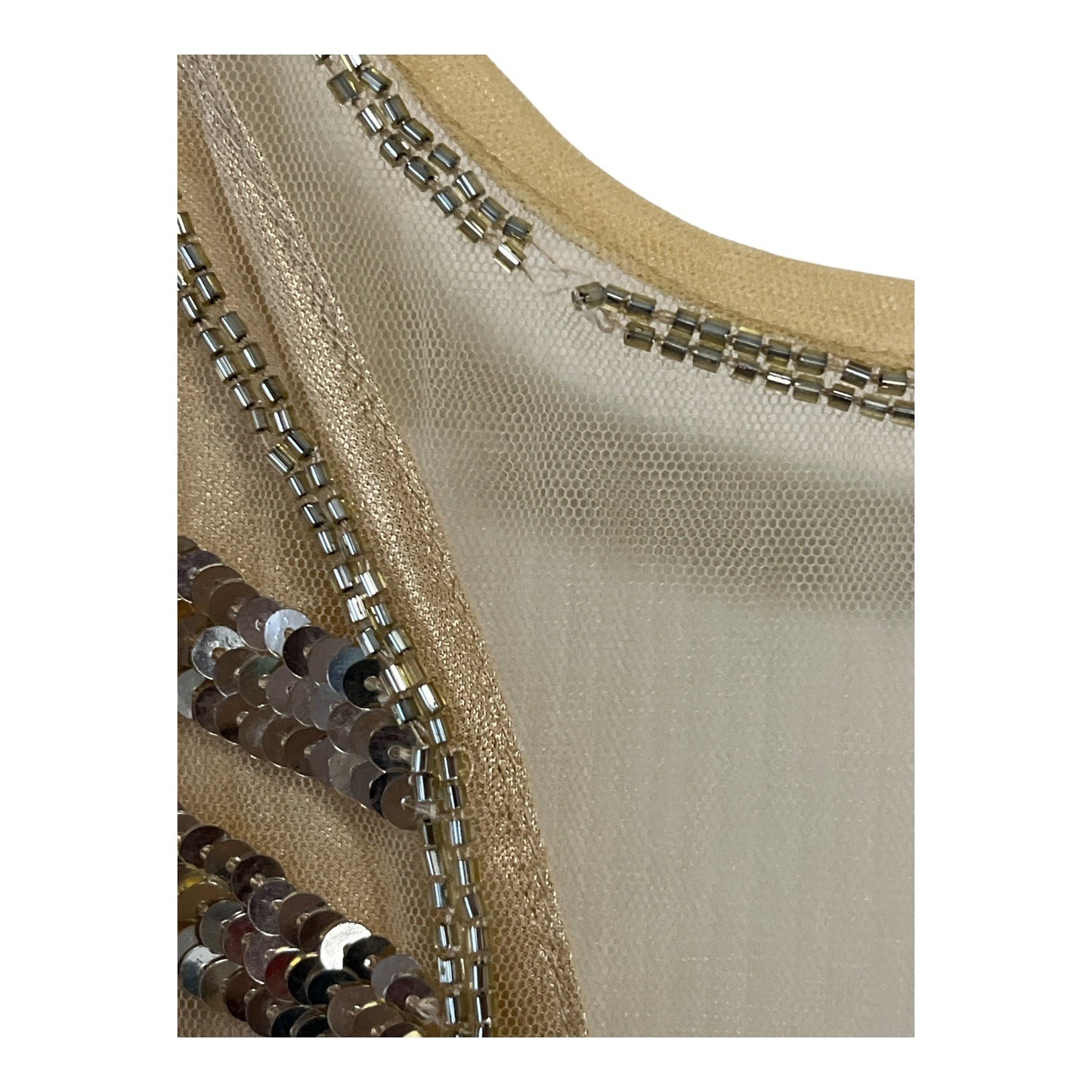 GatsbyLady London Gold Sequin Art Deco Sleeveless Flapper Dress US 14 UK 18