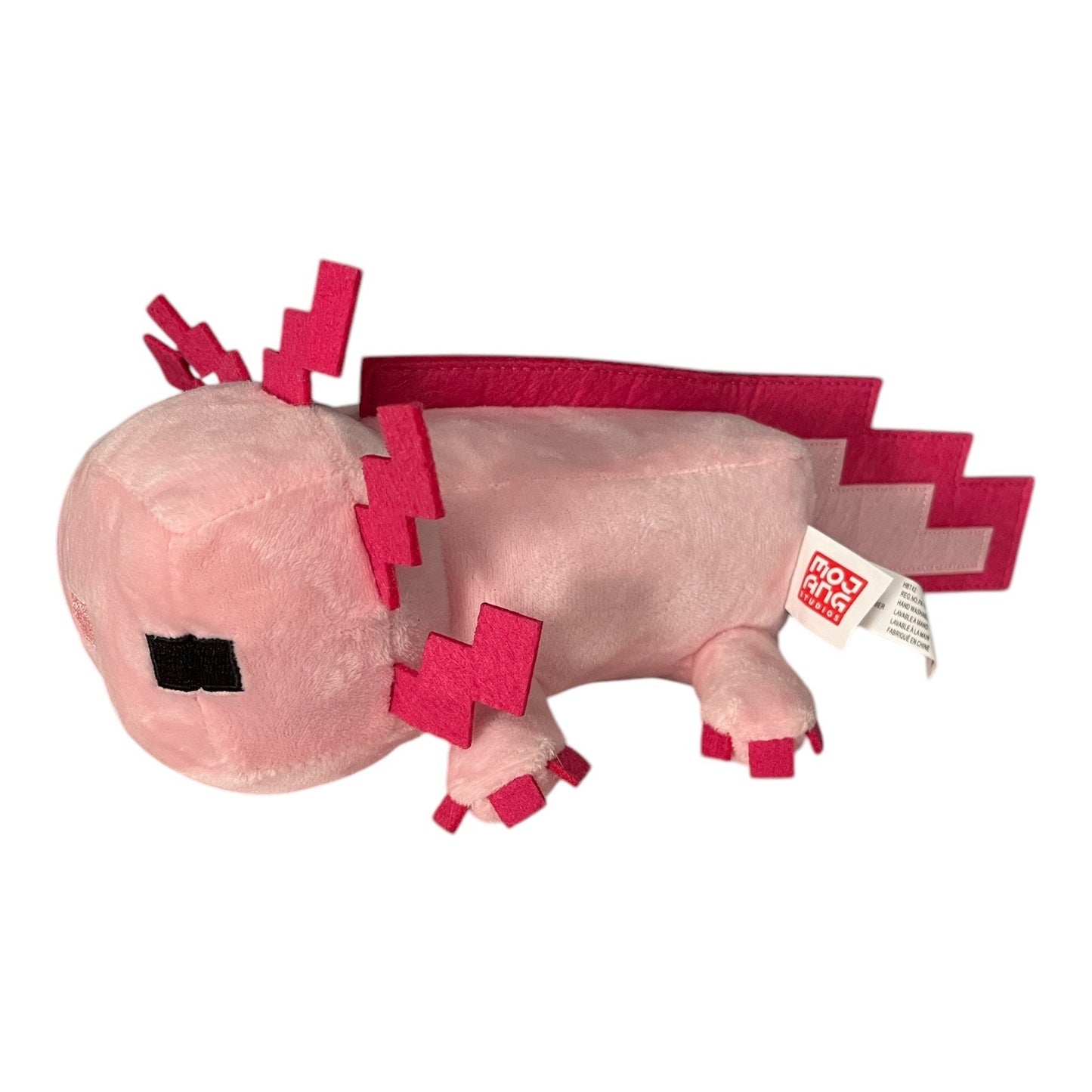 Minecraft Axolotl Plush — Pink Pixel Axolotl — Mojang Studios / Mattel