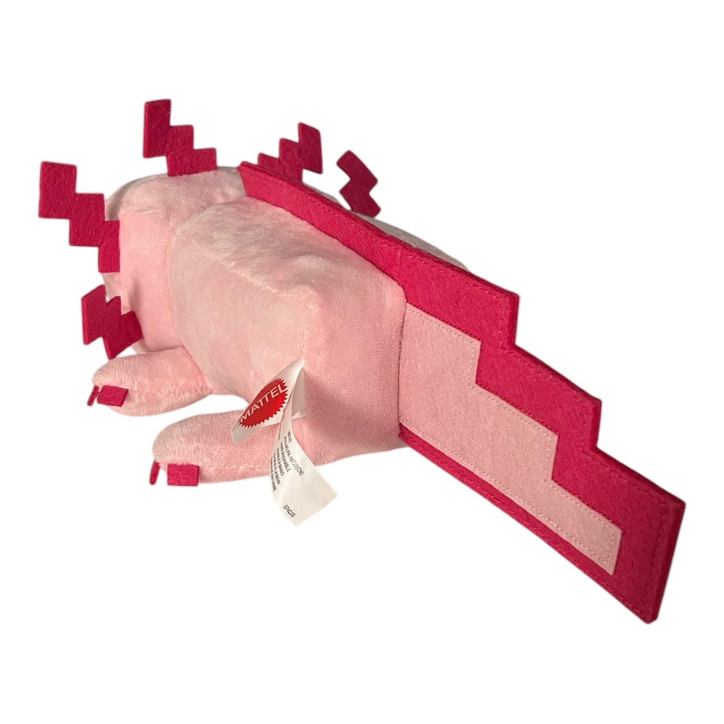 Minecraft Axolotl Plush — Pink Pixel Axolotl — Mojang Studios / Mattel