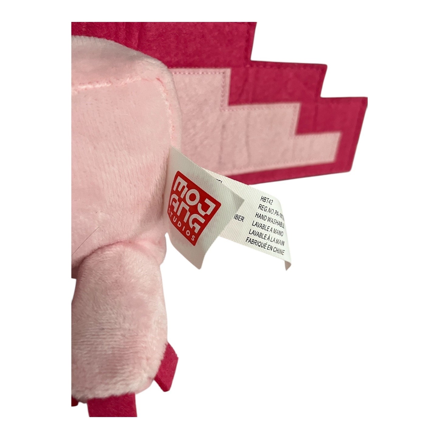 Minecraft Axolotl Plush — Pink Pixel Axolotl — Mojang Studios / Mattel