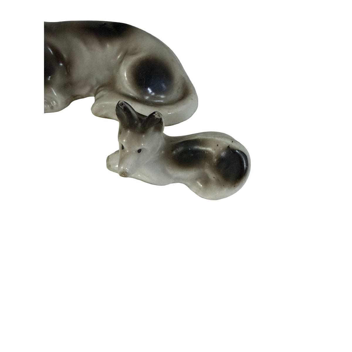 Vintage Miniature Porcelain German Shepherd Dog Family Figurines Japan Set of 3