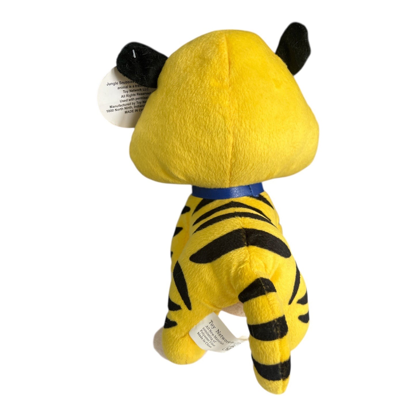 Jungle Snubbies Tiger Plush Toy Network Yellow Black Stuffed Animal 11 Inch