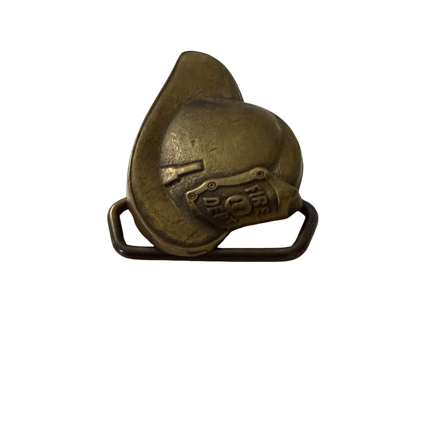 Vintage Solid Brass Firefighter Helmet Belt Buckle Fireman EMS 1974 BTS