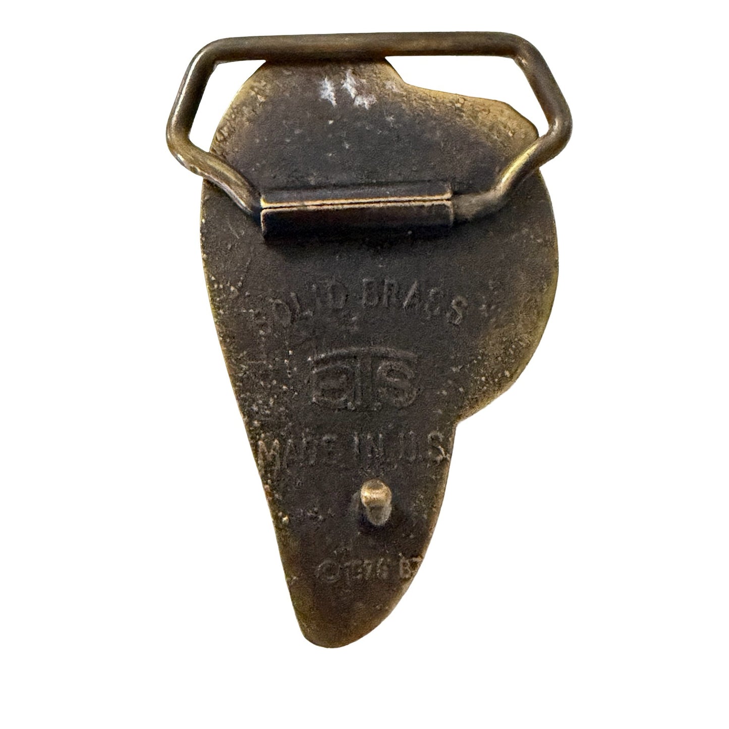Vintage Solid Brass Firefighter Helmet Belt Buckle Fireman EMS 1974 BTS