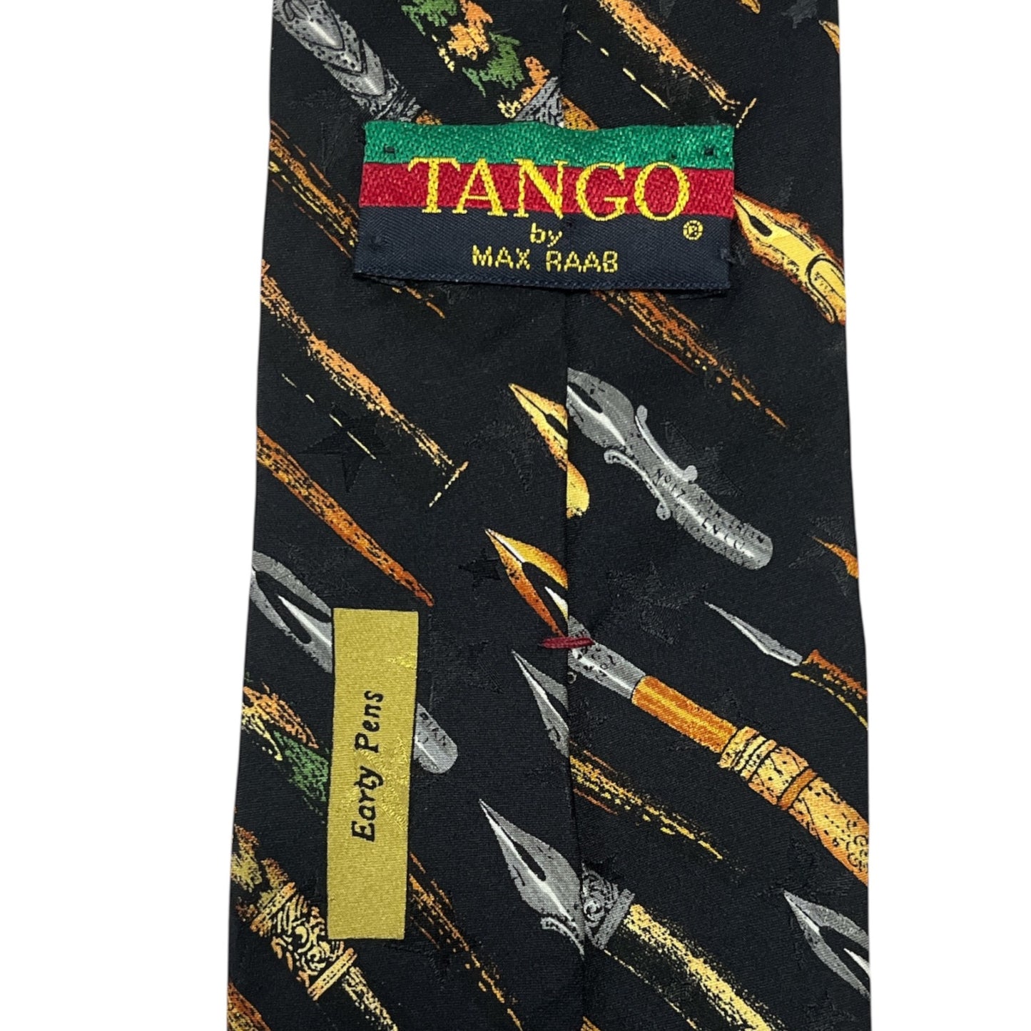 Vintage Tango by Max Raab Silk Tie – Early Fountain Pens Novelty Necktie