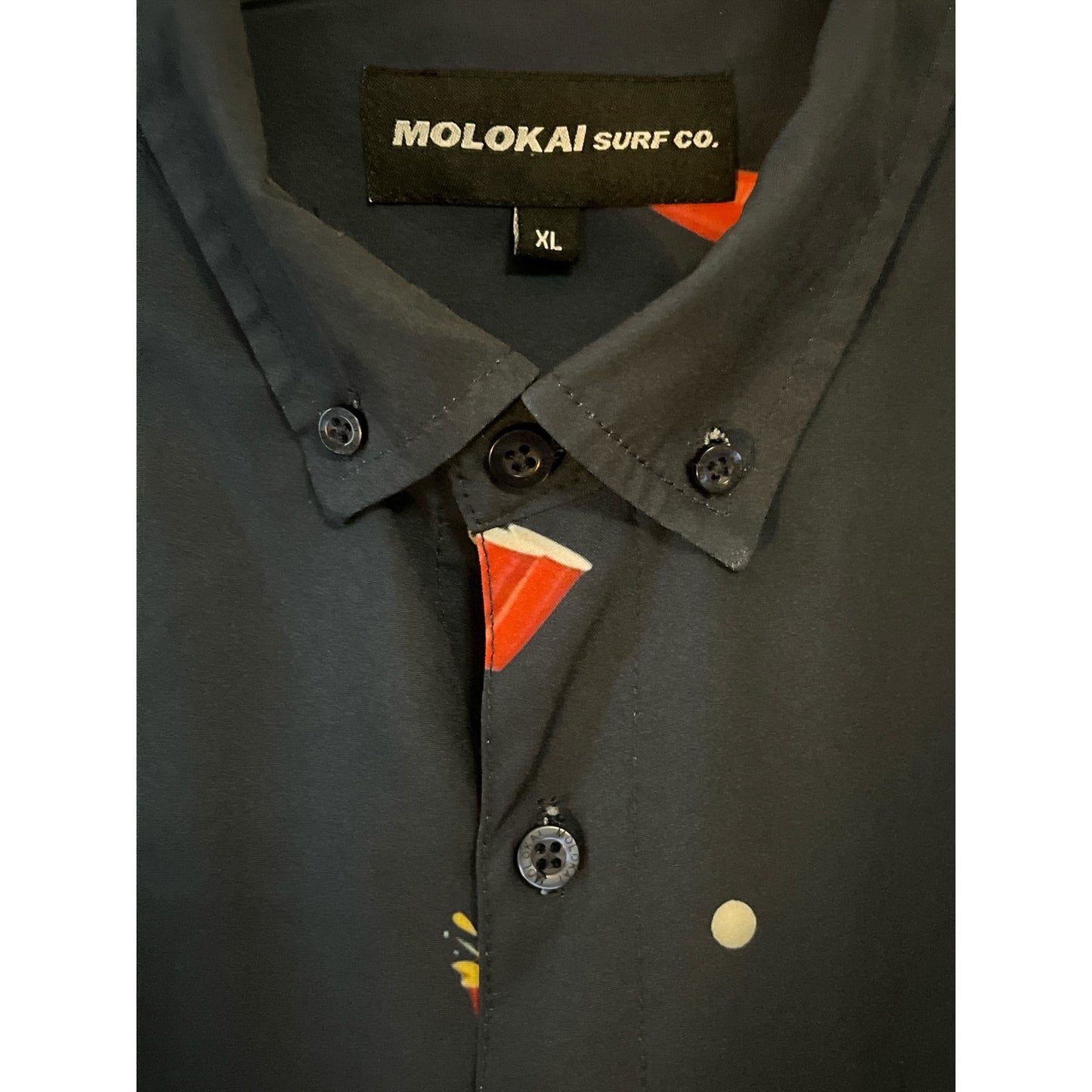 Molokai Surf Co Men’s XL Button-Down Shirt Party Cup Print