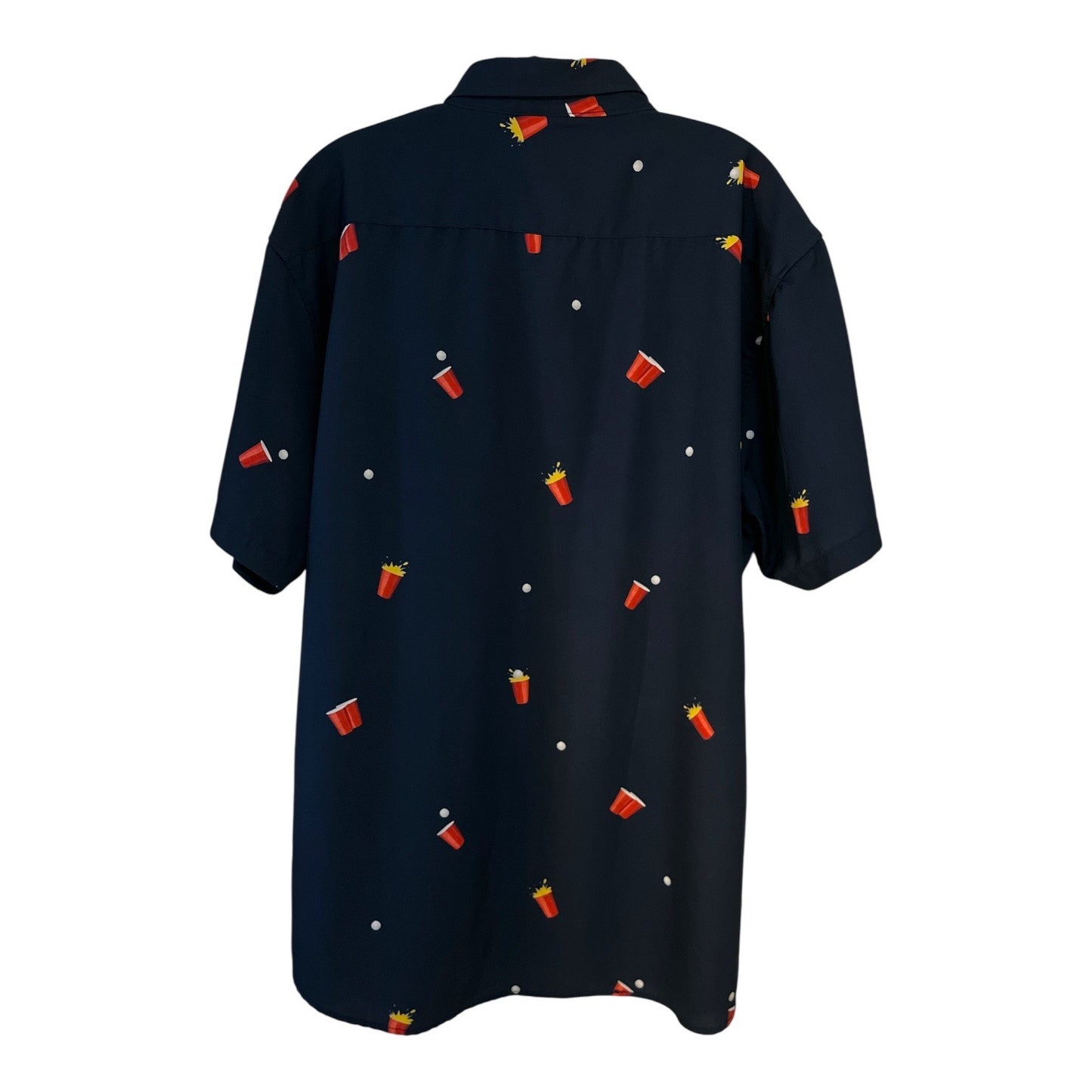 Molokai Surf Co Men’s XL Button-Down Shirt Party Cup Print