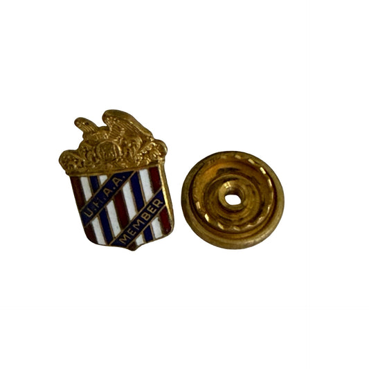 Vintage UHAA Member Lapel Pin Bastian Bros Screw Back United Horological Association of America Watchmaker