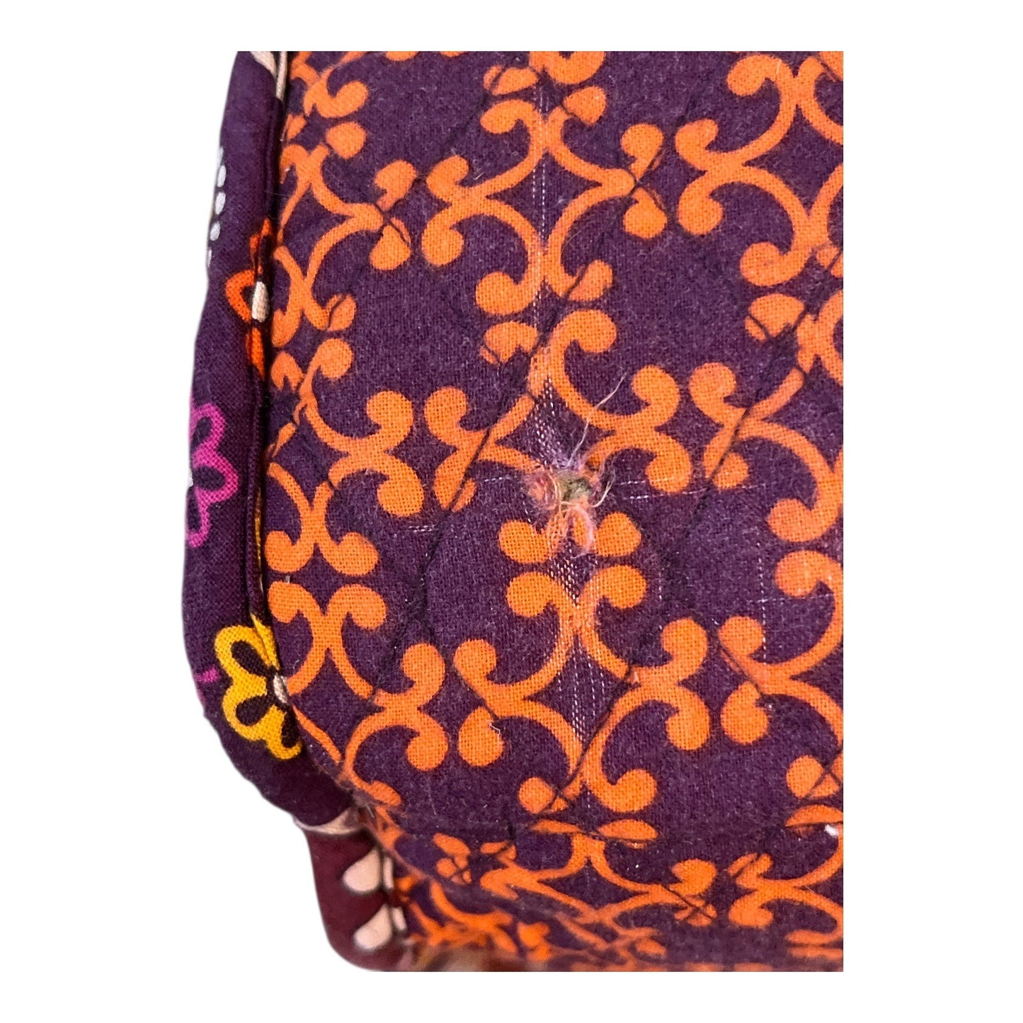 Vera Bradley Backpack – Plum Crazy Pattern | Quilted Cotton Fabric | Purple Orange Floral
