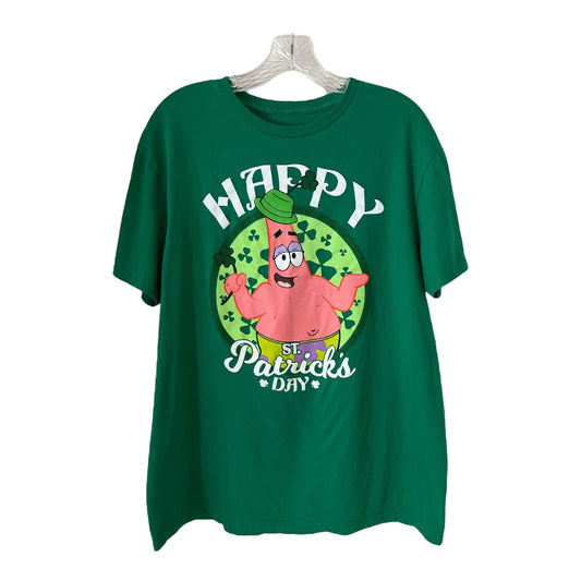 Nickelodeon Patrick Star St. Patrick’s Day T-Shirt – Size L – 2022 Viacom – Green Cotton Tee
