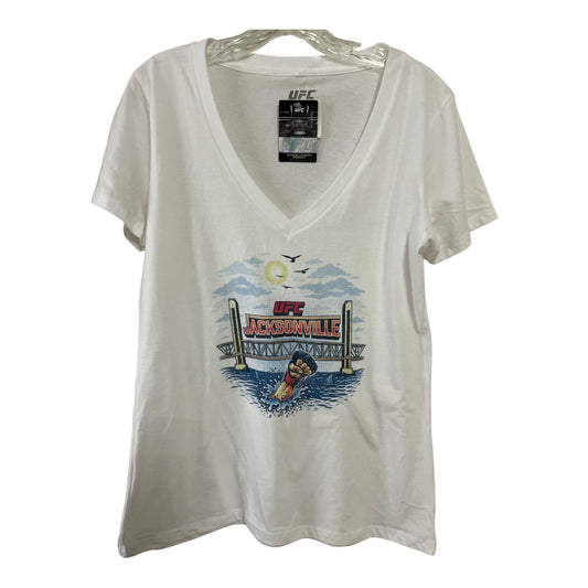 UFC Jacksonville Official Licensed Women’s T-Shirt Size XL White NWT