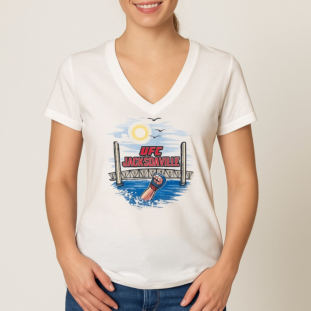 UFC Jacksonville Official Licensed Women’s T-Shirt Size XL White NWT