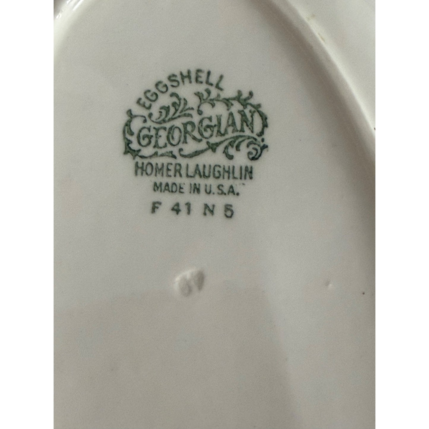 Homer Laughlin Georgian Eggshell Floral Oval Vegetable Bowl Serving Dish 9.5"x6"