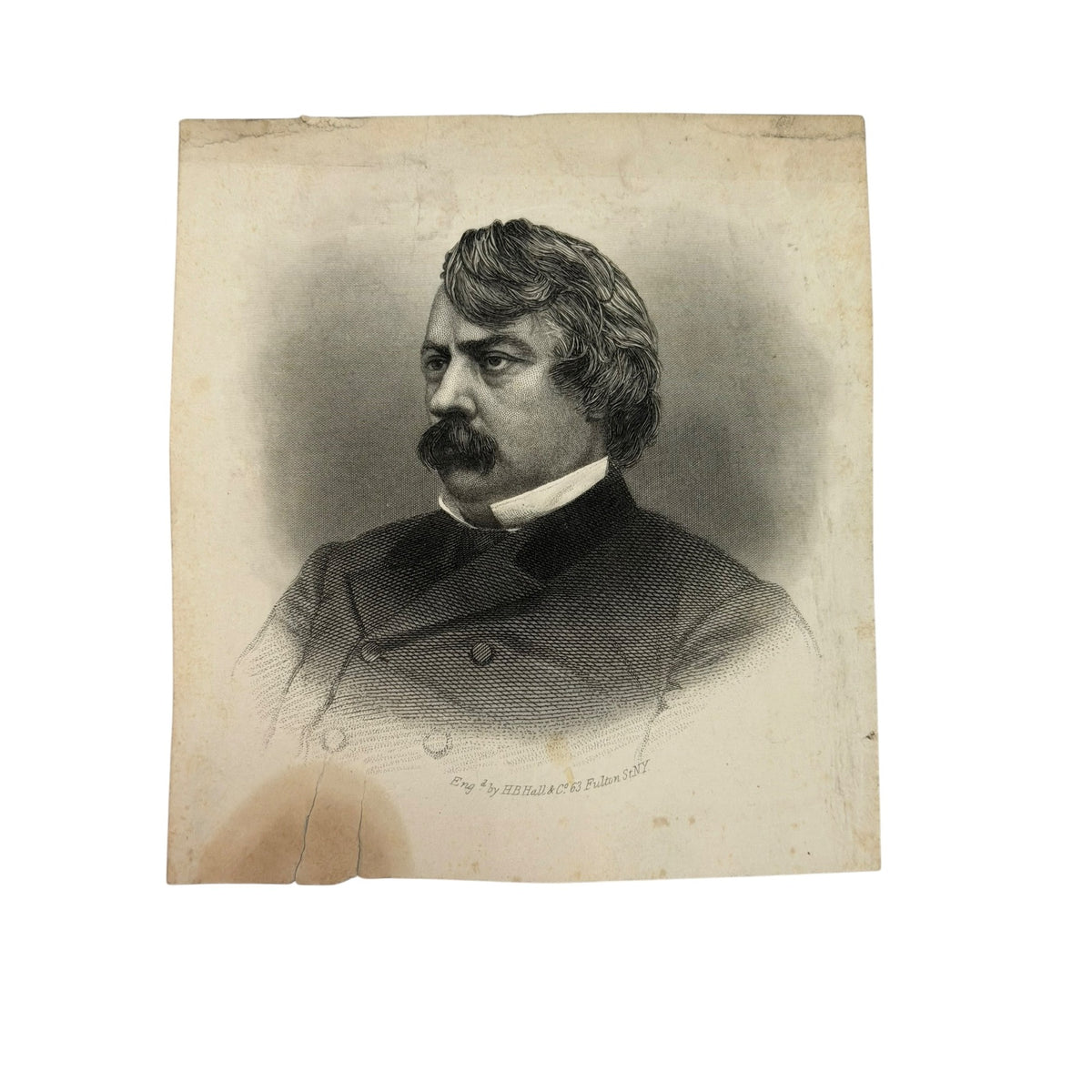 Antique Matthew Hale Carpenter US Senator Engraving H B Hall 1800s 4x4