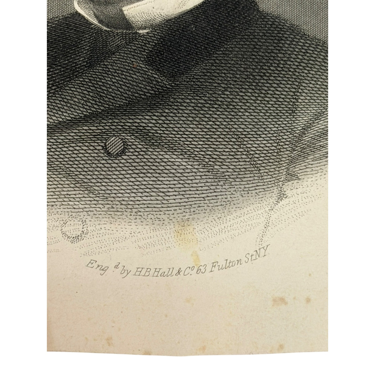 Antique Matthew Hale Carpenter US Senator Engraving H B Hall 1800s 4x4