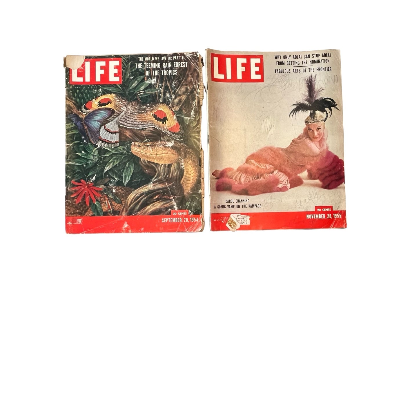 Vintage LIFE Magazine 1954 Mid Century Ads Bourbon Tobacco Jello Pyrex Ephemera