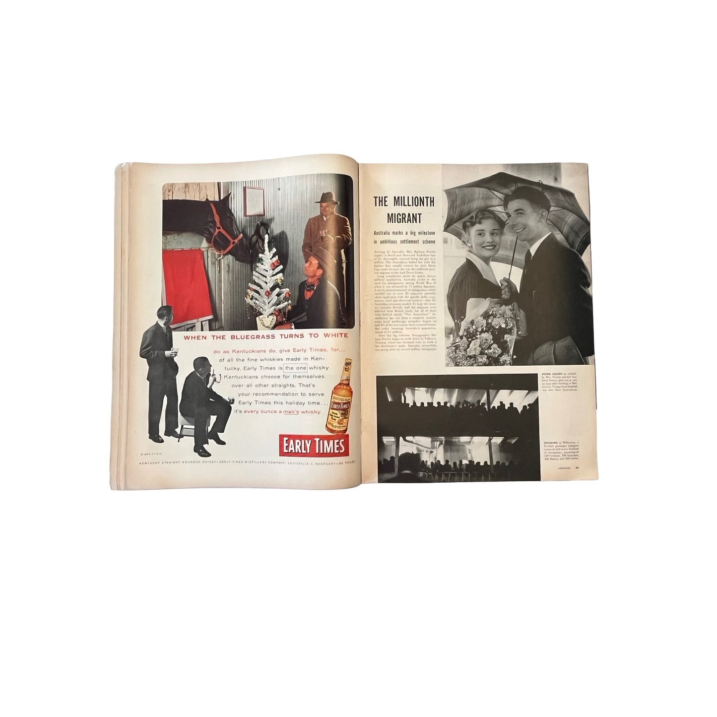 Vintage LIFE Magazine 1954 Mid Century Ads Bourbon Tobacco Jello Pyrex Ephemera
