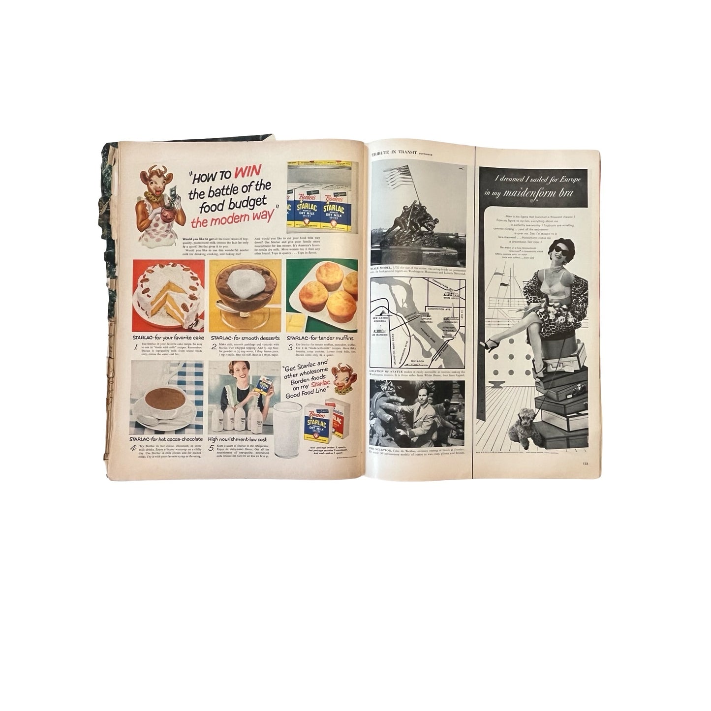 Vintage LIFE Magazine 1954 Mid Century Ads Bourbon Tobacco Jello Pyrex Ephemera