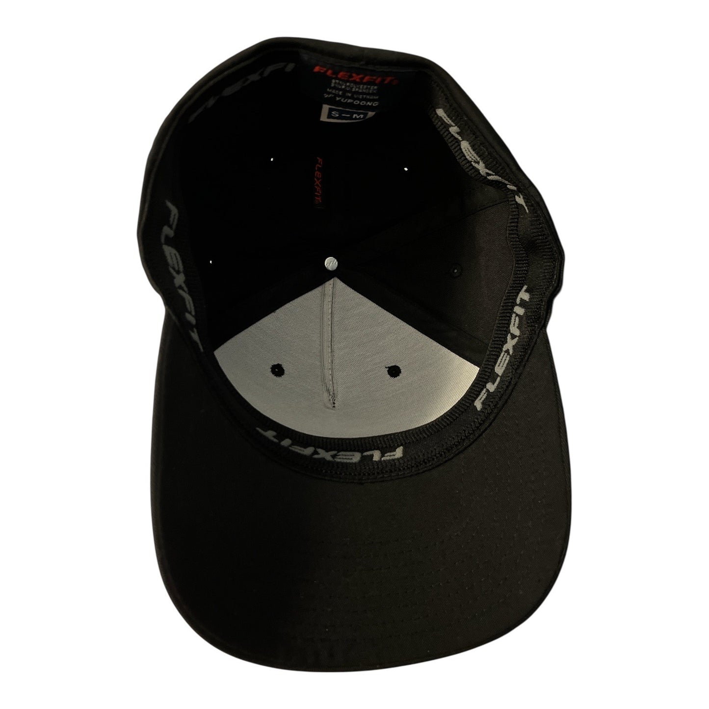 Mercedes-Benz Flexfit Black Baseball Cap Silver Logo Fitted Hat S/M