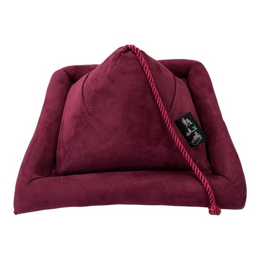 Y2K Hog Wild Peeramyd Pillow Stand – Burgundy Sueded Tablet & Book Holder, Hands-Free Support