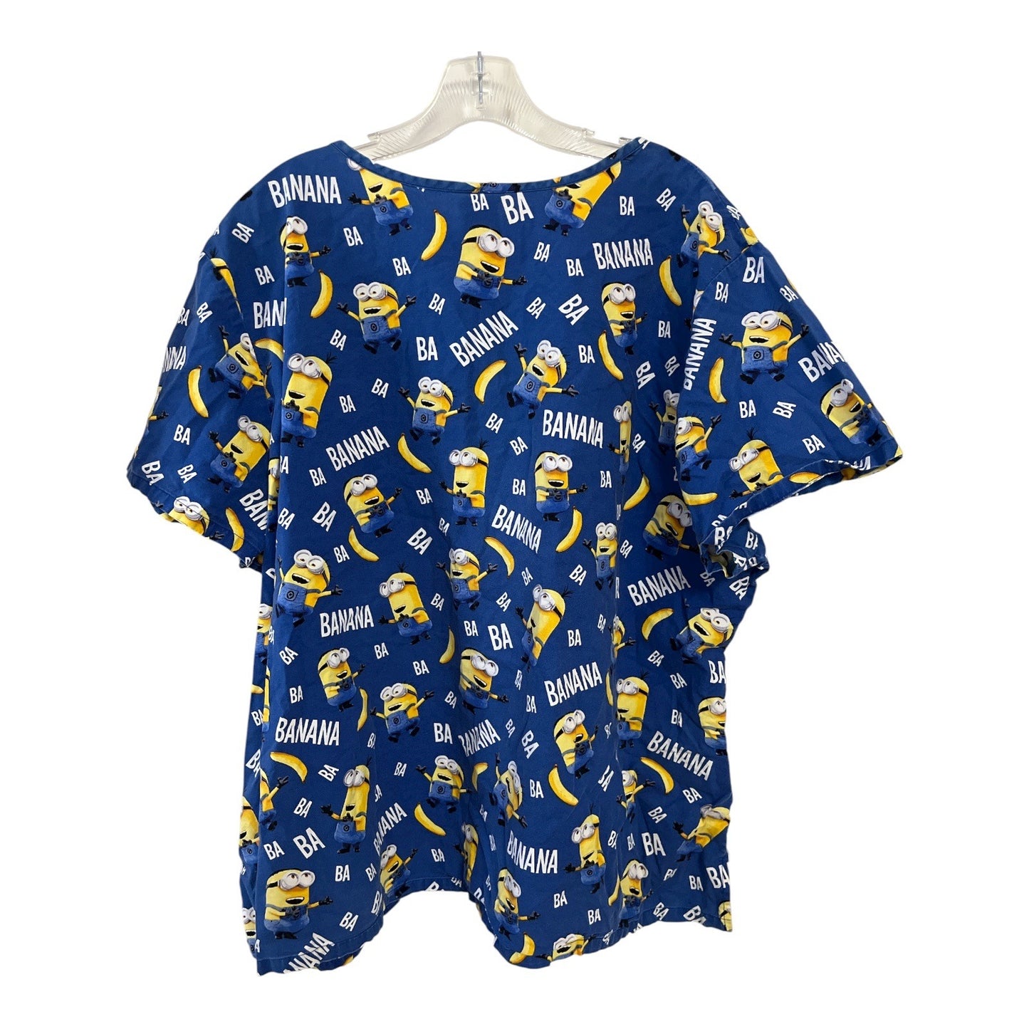 Despicable Me Minions Scrub Top – Banana Print – Size XL