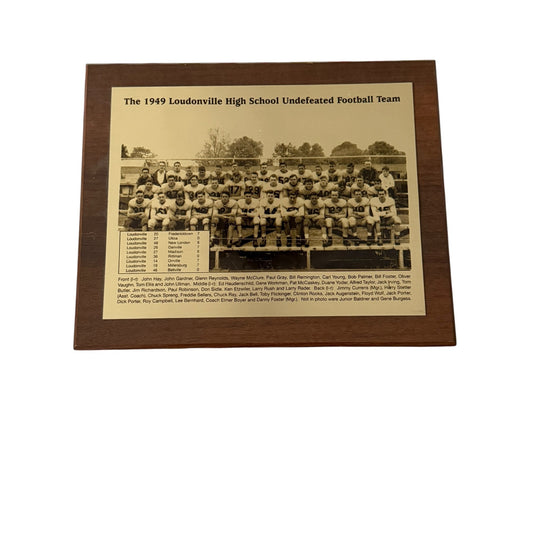 1949 Loudonville High School Undefeated Football Team Wood Plaque Ohio 13x10