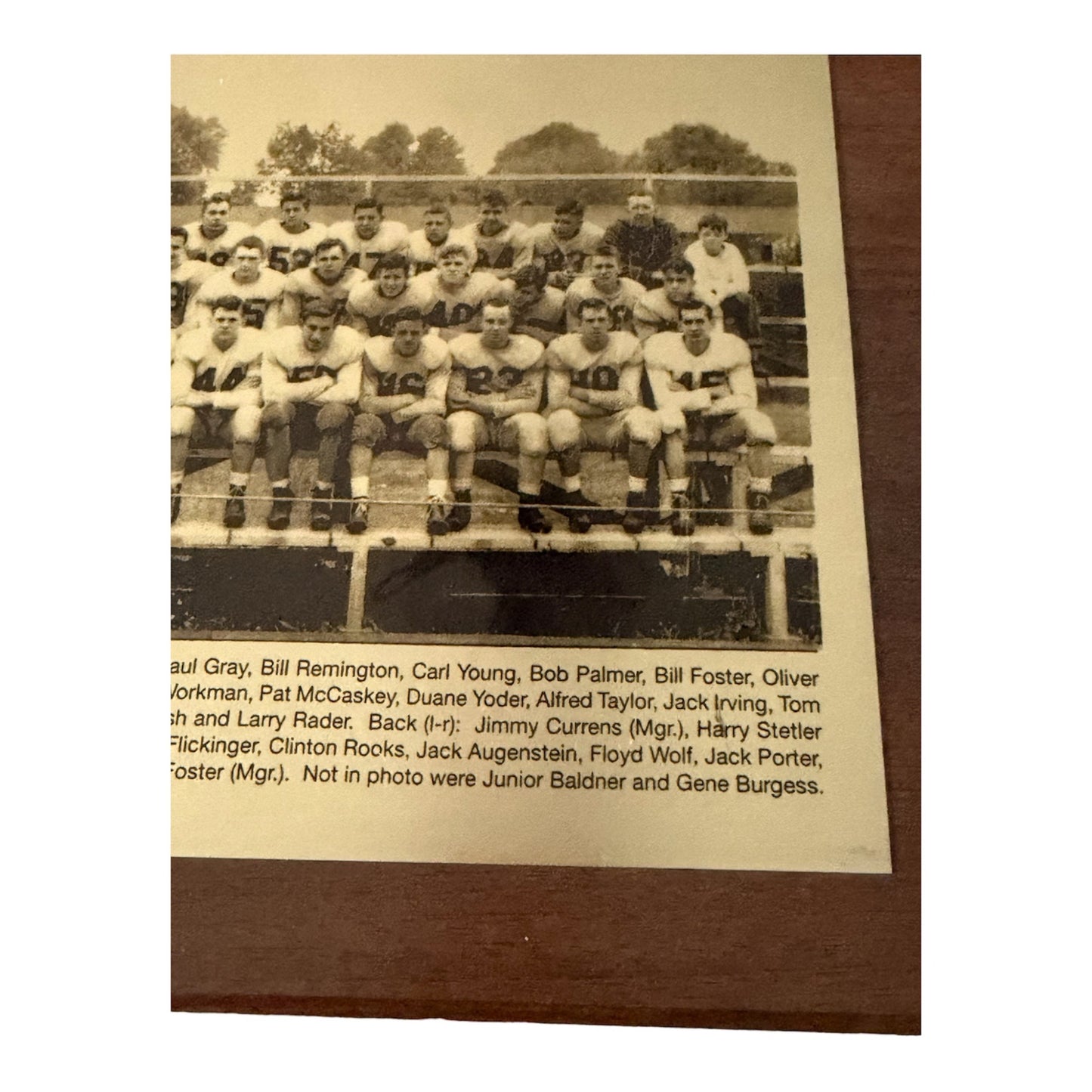 1949 Loudonville High School Undefeated Football Team Wood Plaque Ohio 13x10