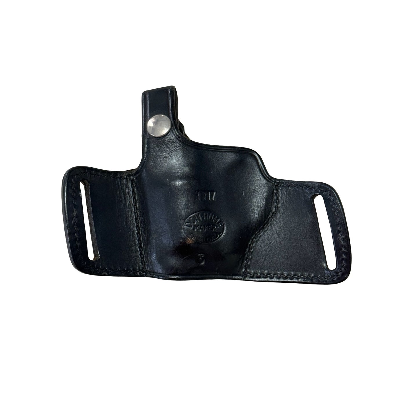 Vintage Don Hume H717 Leather OWB Holster Size 3 Black Right Hand