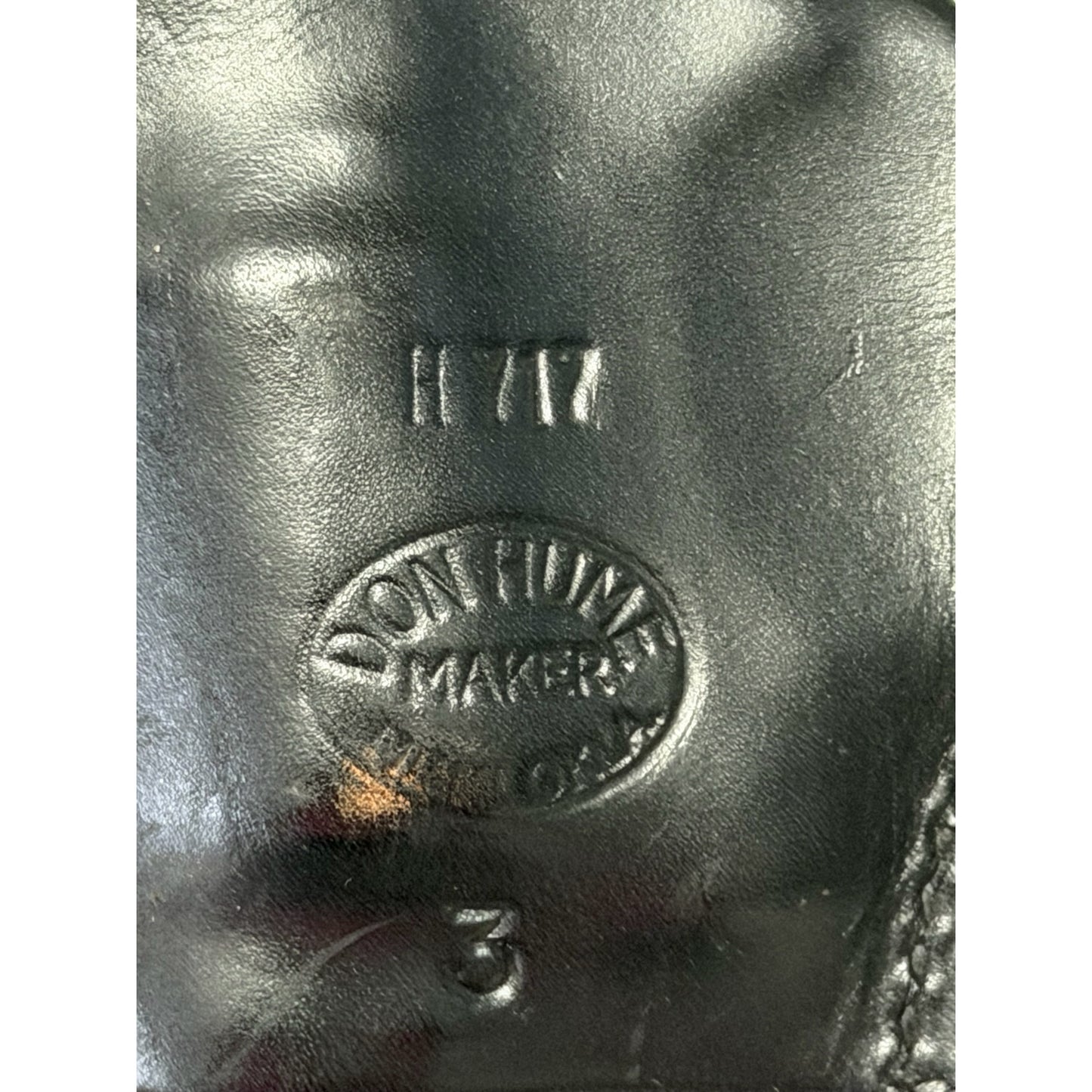 Vintage Don Hume H717 Leather OWB Holster Size 3 Black Right Hand