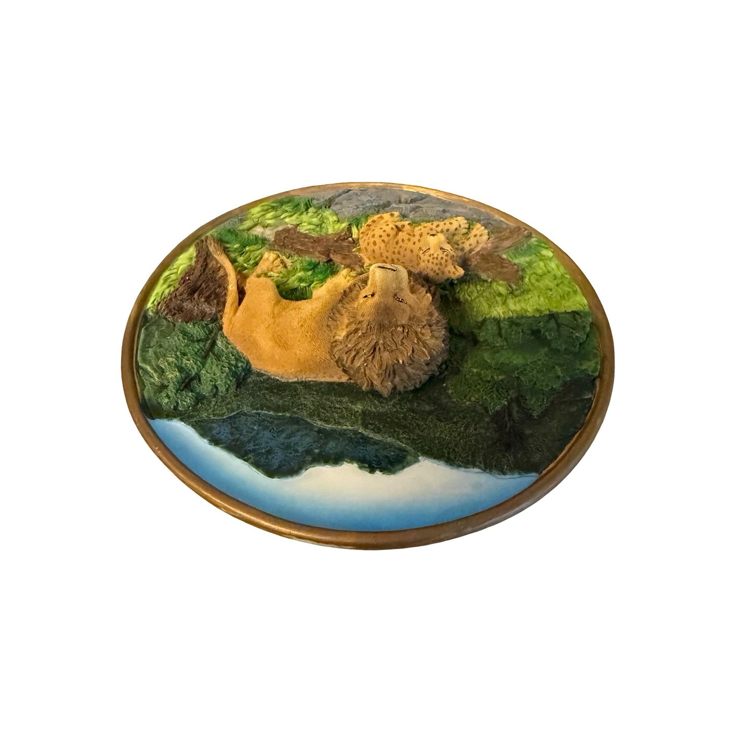 Vintage 1999 Cadona The Lion Pride 3D Endangered Species Collector Plate