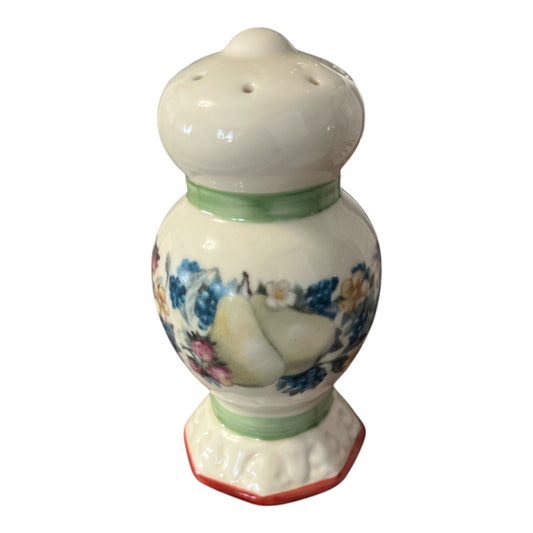 Avon Sweet Country Harvest Salt or Pepper Shaker – 1990s Vintage Ceramic – Fruit Motif – 4.75”