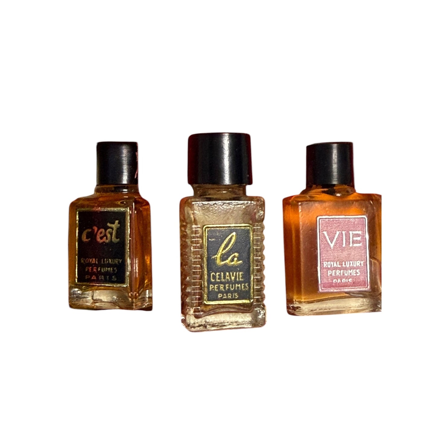 Vintage Les Grands Parfums De France Miniature Perfume Set 10 Bottles Paris Gift Box