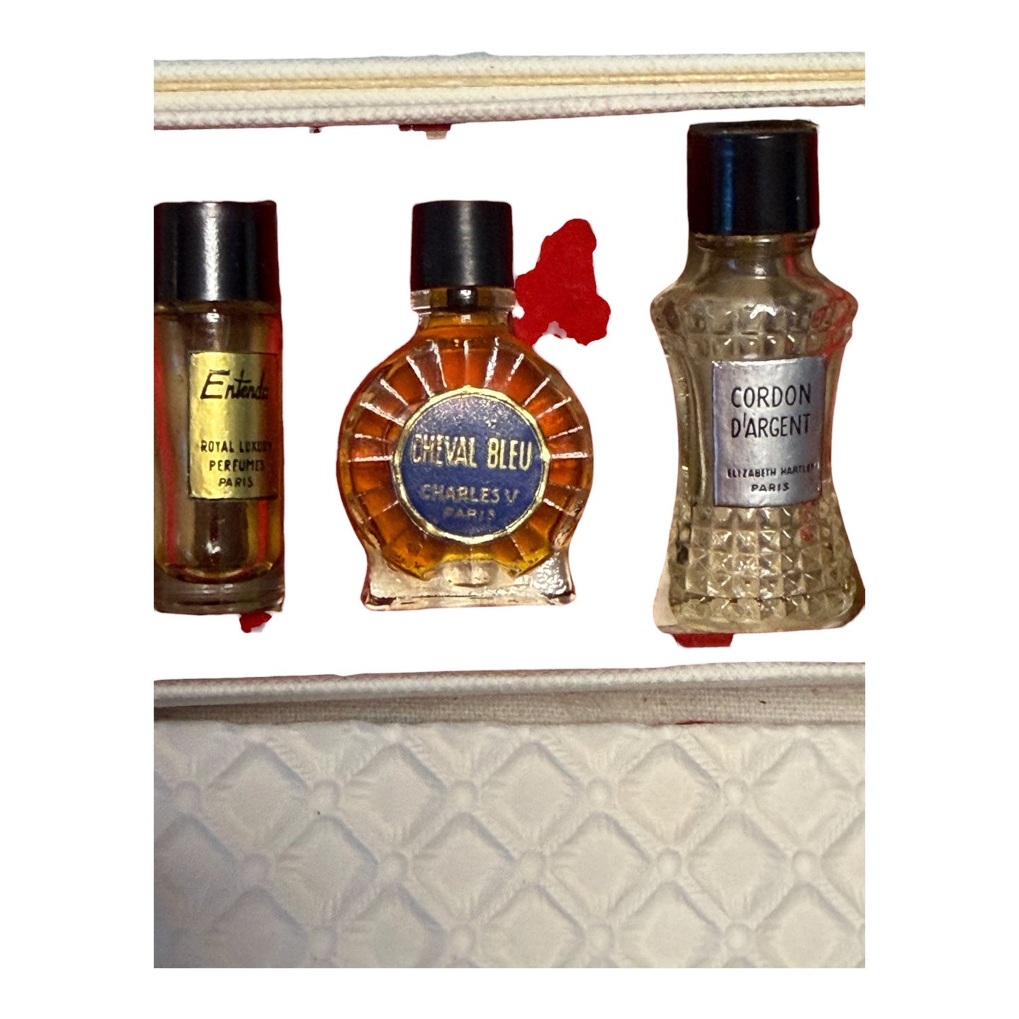 Vintage Les Grands Parfums De France Miniature Perfume Set 10 Bottles Paris Gift Box