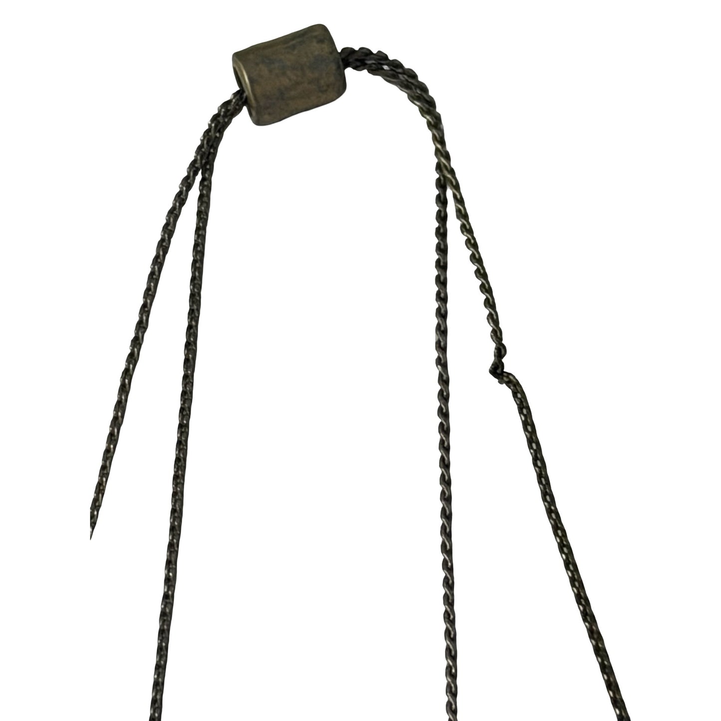 Adjustable Sliding Bead Necklace with Faceted Glass and Metallic Accent Beads 26"