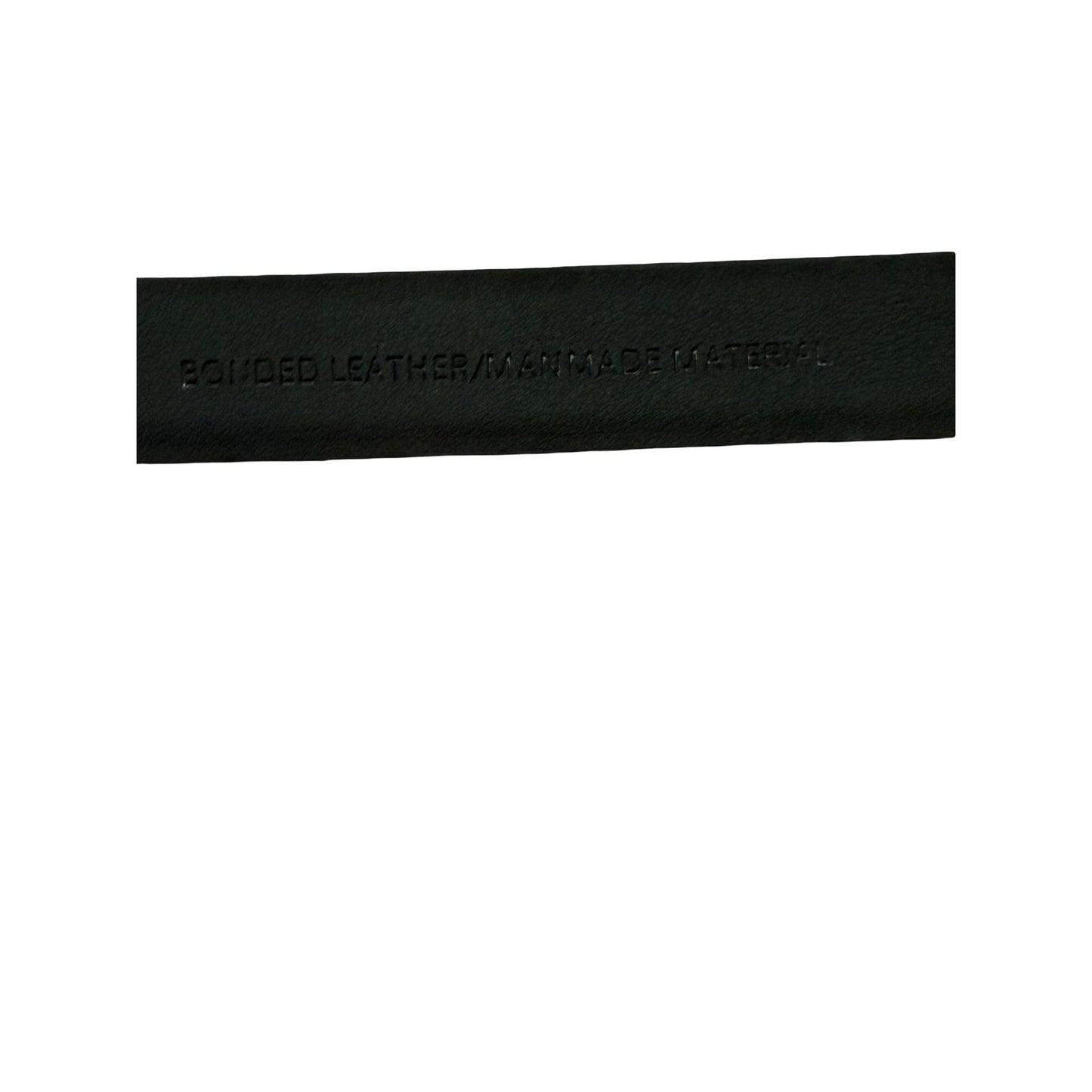 Beverly Hills Polo Club Black Bonded Leather Belt Size 38 Silver Buckle