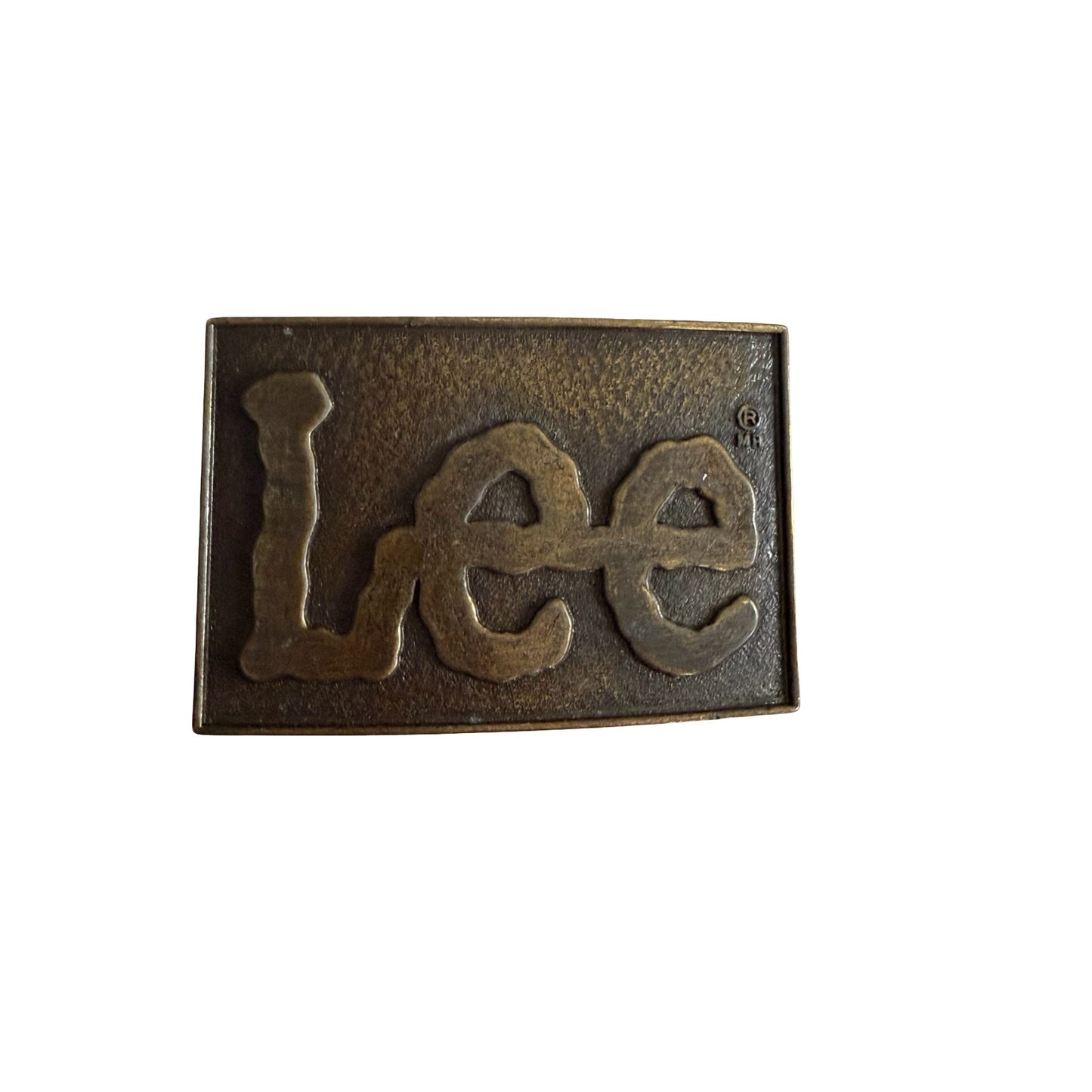 Vintage Lee Jeans Brass Tone Belt Buckle Denim Cowboy Western Style-READ