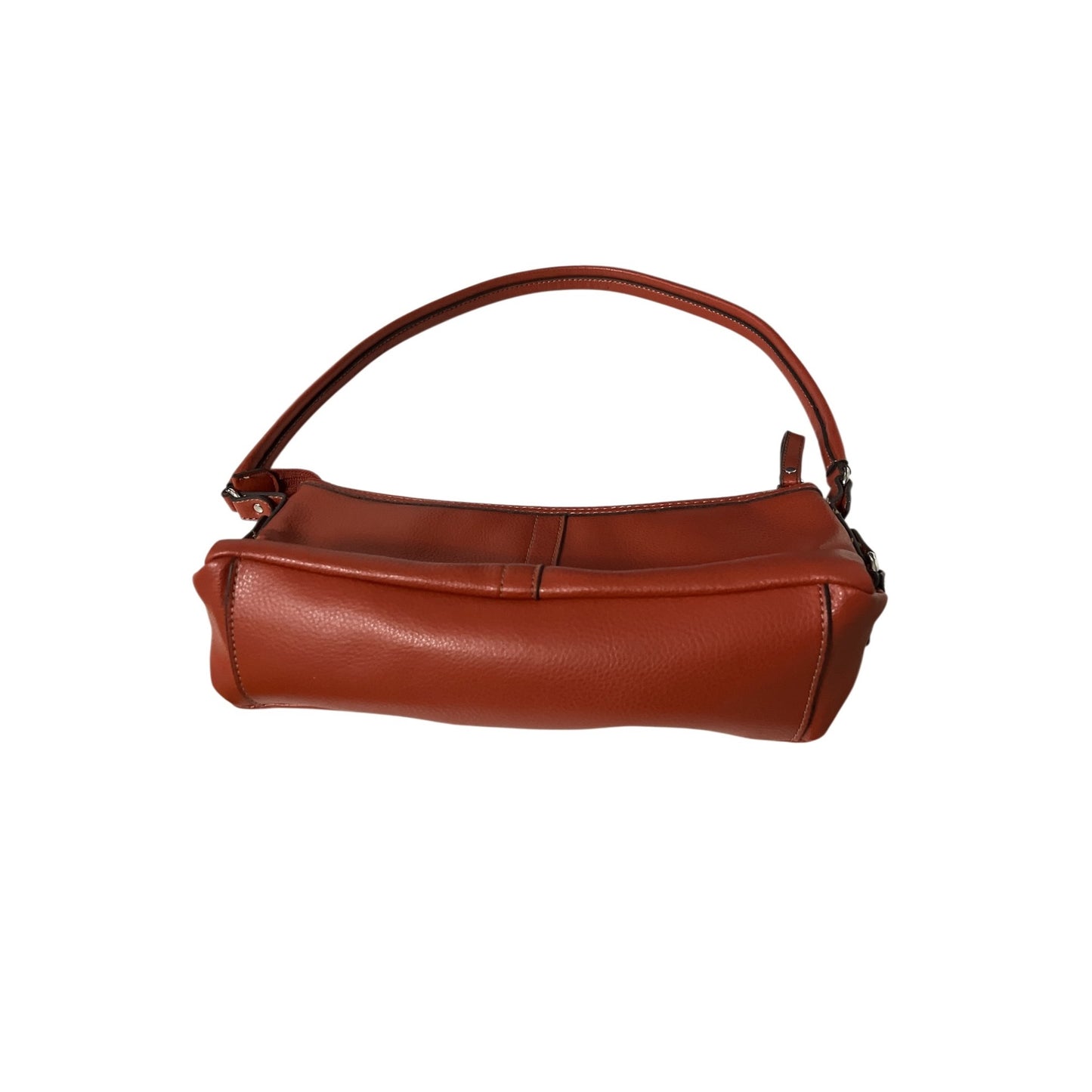 Relic Burnt Orange Faux Leather Shoulder Bag Zip Top Small Hobo Purse