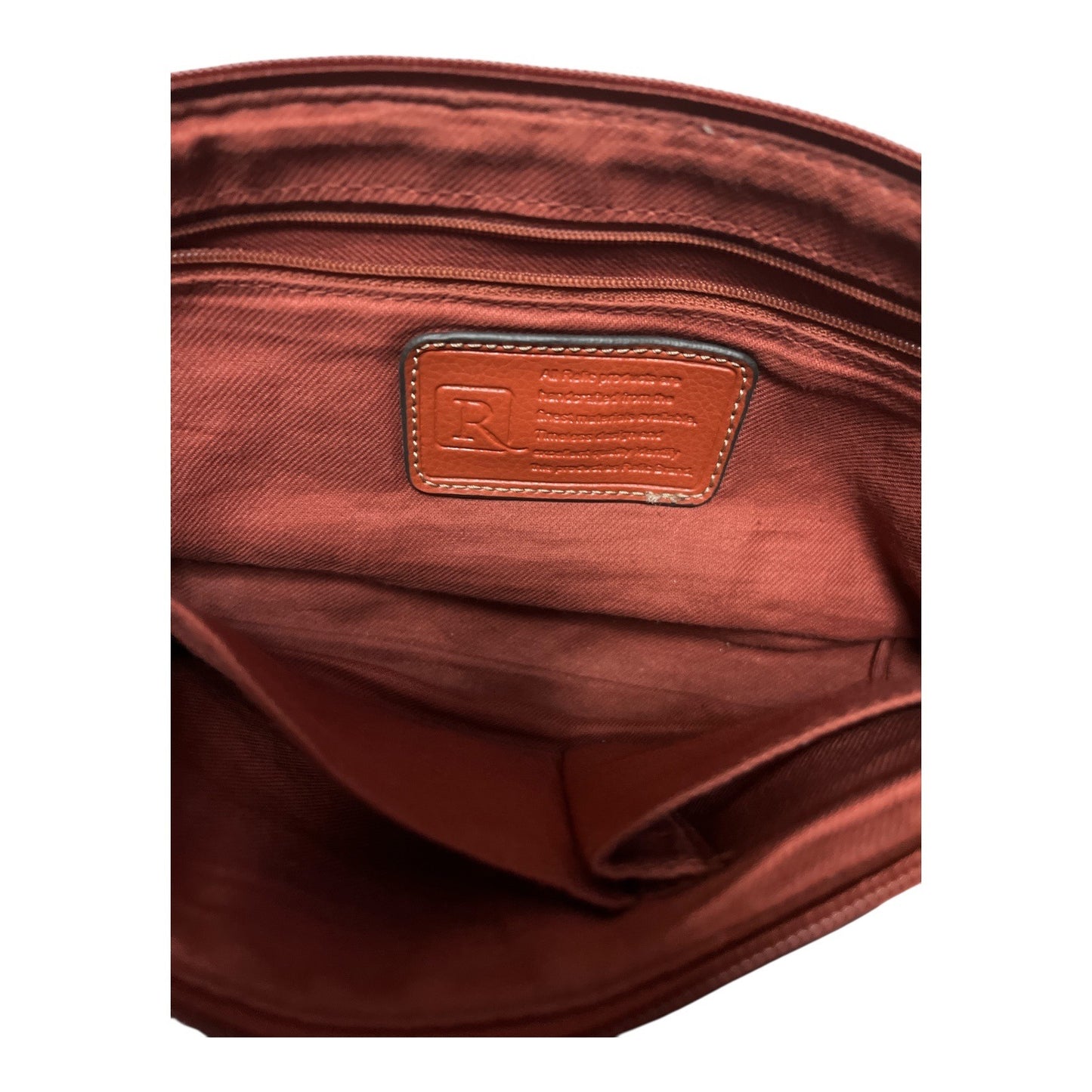 Relic Burnt Orange Faux Leather Shoulder Bag Zip Top Small Hobo Purse