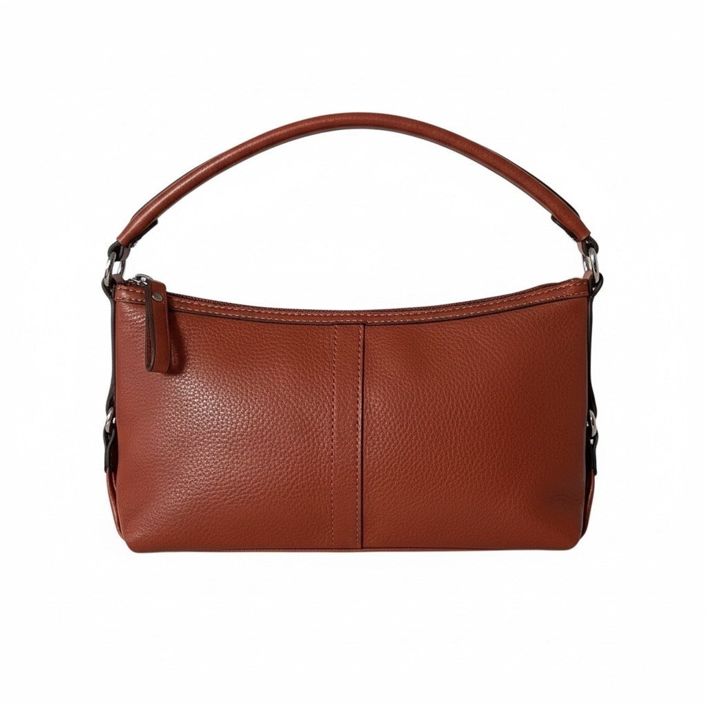 Relic Burnt Orange Faux Leather Shoulder Bag Zip Top Small Hobo Purse