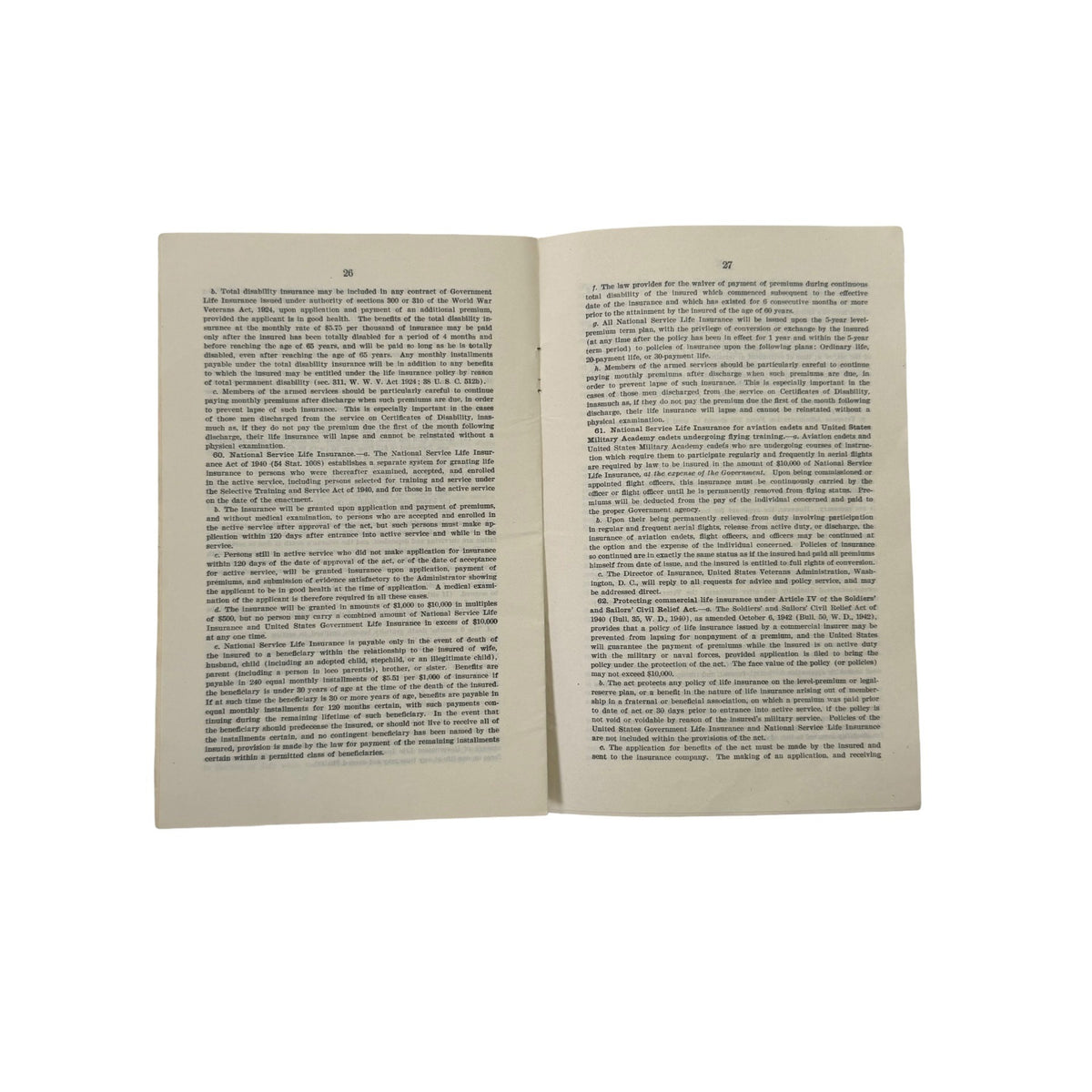 1942 WWII War Department Personal Affairs Military Personnel Dependents Army Manual