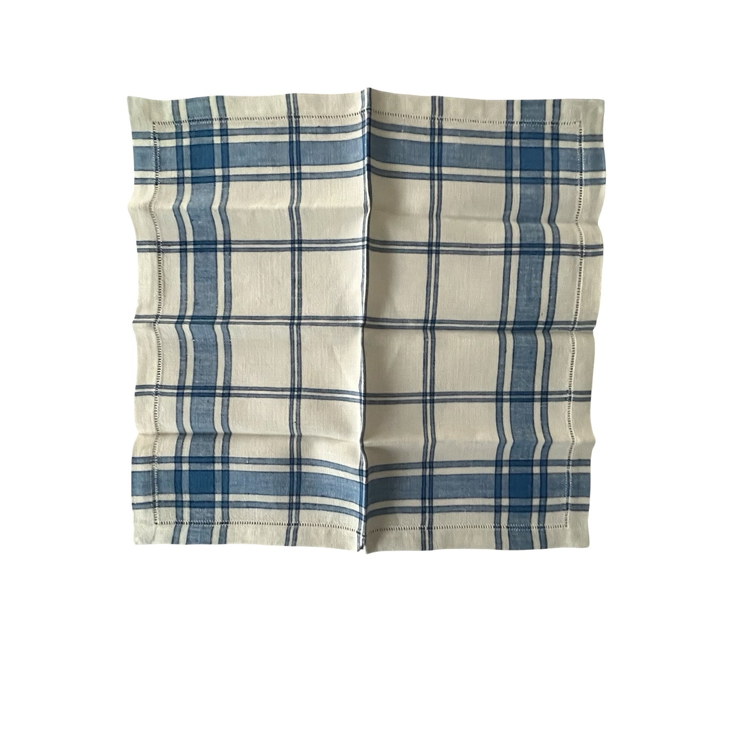Unbranded Vintage Blue Stripe Table Linens Set 4 Napkins Towel Cotton Farmhouse Cottage
