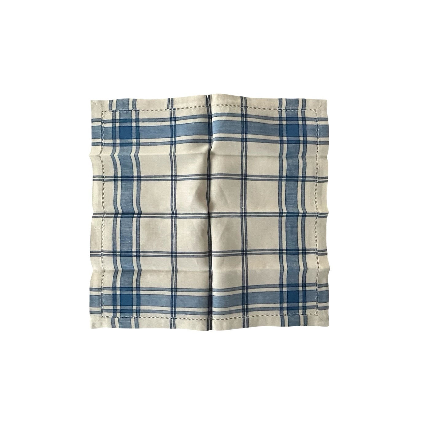 Unbranded Vintage Blue Stripe Table Linens Set 4 Napkins Towel Cotton Farmhouse Cottage