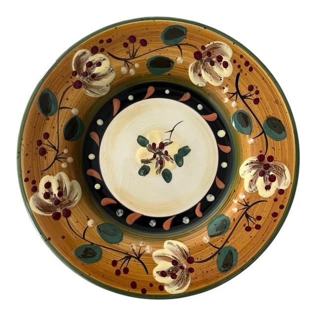 VTG Corsica Home Brigette Handcrafted Rimmed Soup / Pasta Bowls Set of 2