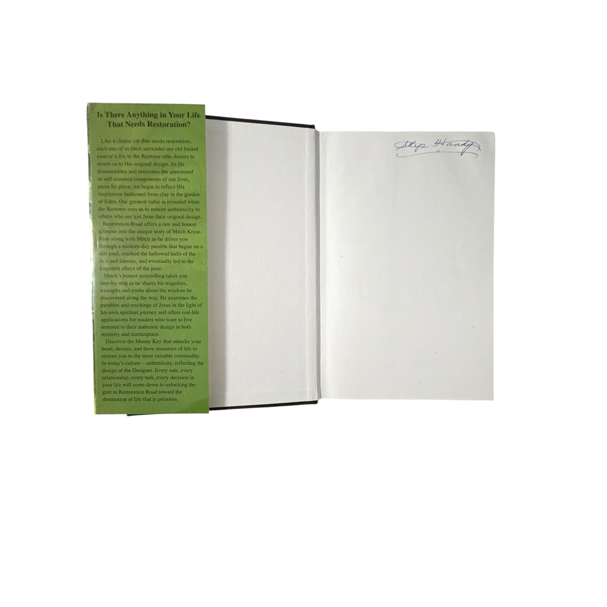 Restoration Road Mitch Kruse Derek Williams 2009 Hardcover Christian Personal Growth