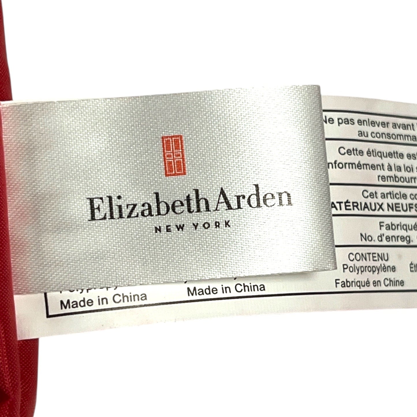 Elizabeth Arden Red Faux Leather Tote Bag – 19x12x4 – Double Handles – 8” Drop – Early 2020s
