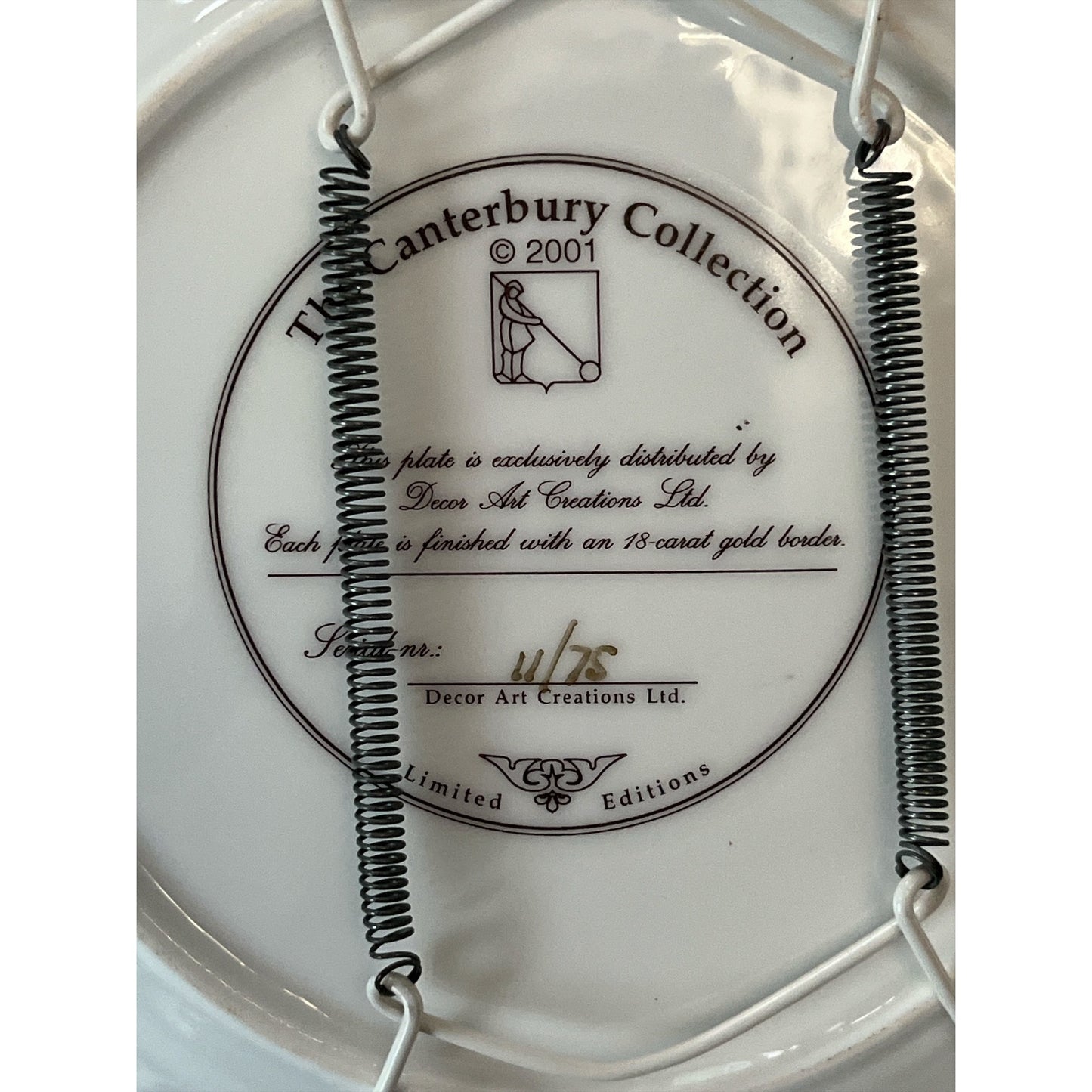 Canterbury Collection Warton Main Street Decorative Plate Limited Edition 2001