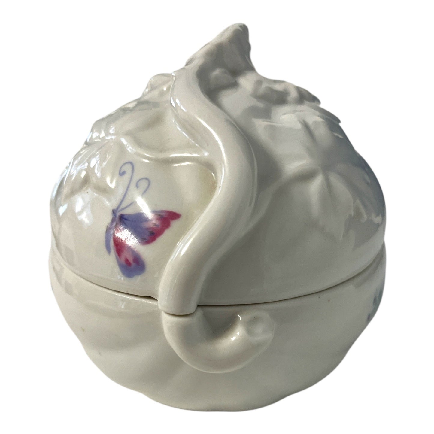 Vintage Charles Revson Ciara Porcelain Trinket Dish – Made in Japan – Butterfly Floral Design